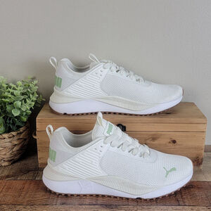 Puma 9 PC Runner Knit Softfoam Running Athletic Sneakers Cream Green Women's